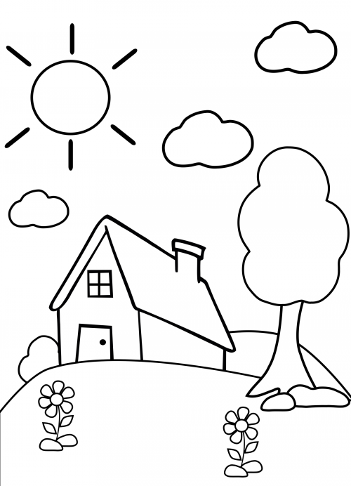 500x692 Preschool Coloring Page Home Preschool Colors, Art Therapy