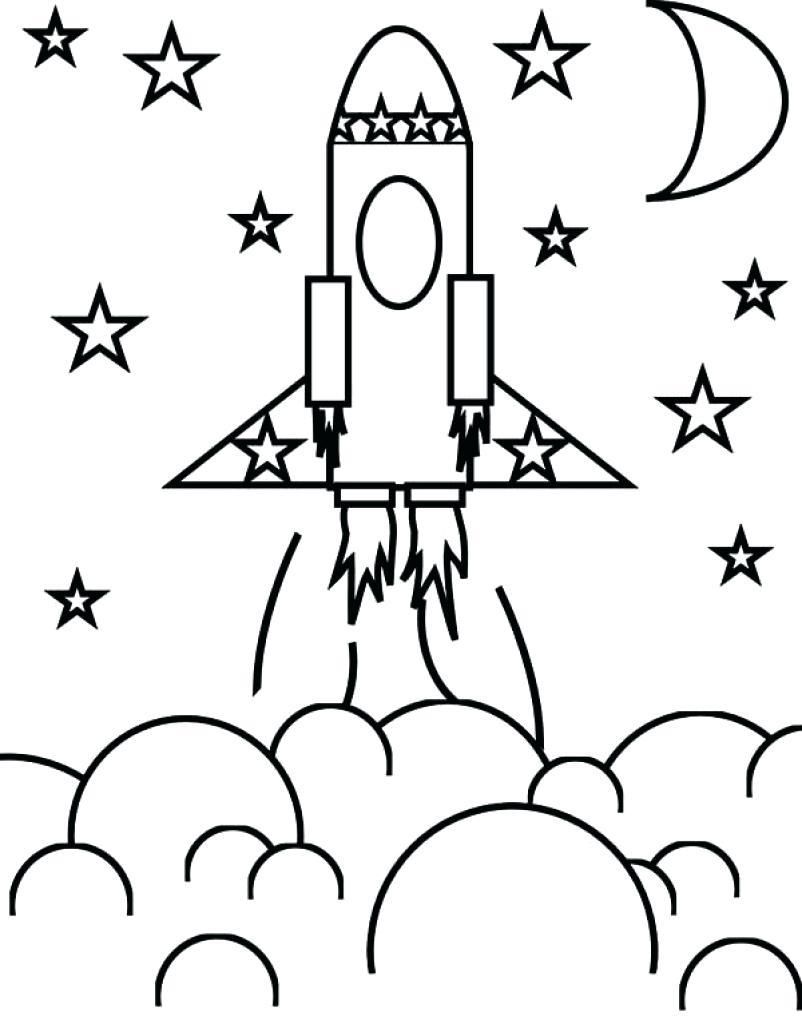 802x1024 Rocket Coloring Pages