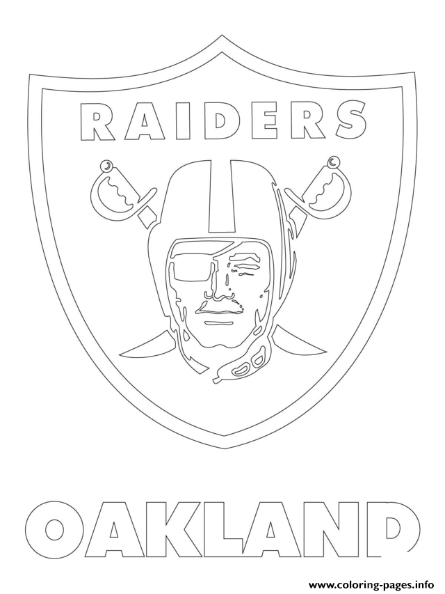 640x853 Oakland Raiders Logo Football Sport Coloring Pages Printable