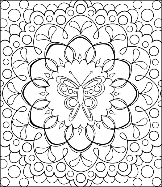 Free Adult Coloring Pages Detailed Printable Coloring Pages 525x605 Free Adult Coloring Pages Detailed Printable Coloring Pages