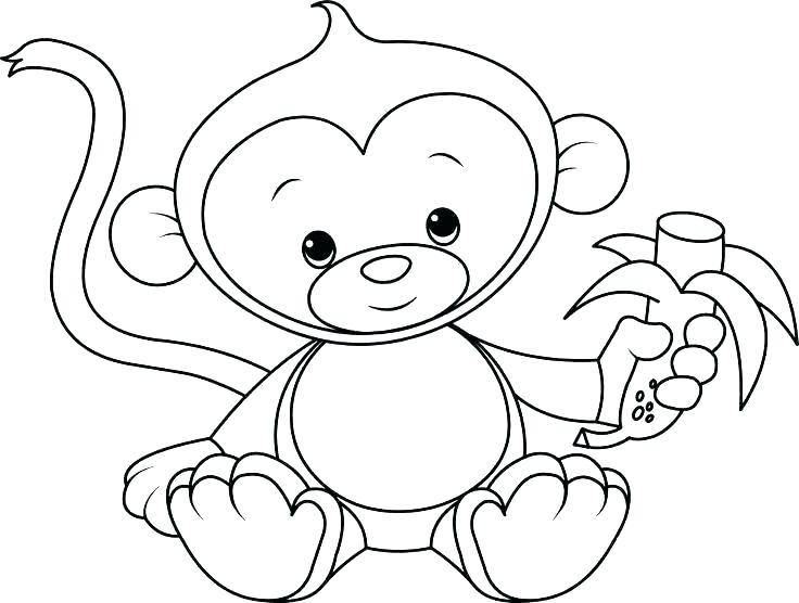 Spider Monkey Coloring Pages Cute Baby Perfect Baby Monkey 736x556 Spider Monkey Coloring Pages Cute Baby Perfect Baby Monkey