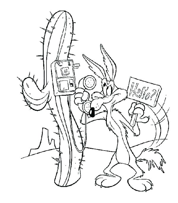 Coyote Coloring Page 600x685 Coyote Coloring Page