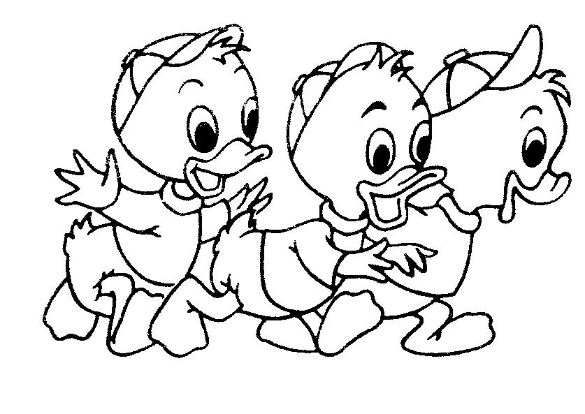 Huey Dewey And Louie Coloring Pages 837x593 Huey Dewey And Louie Coloring Pages