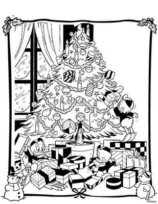 Huey Dewey And Louie Christmas Tree Coloring Page Christmas 309x400 Huey Dewey And Louie Christmas Tree Coloring Page Christmas
