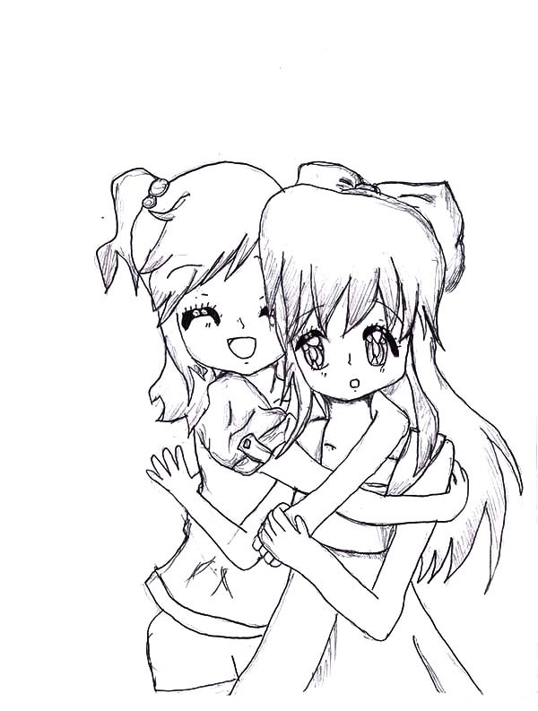 600x793 Hug My Best Friends Tight Coloring Pages Best Place To Color