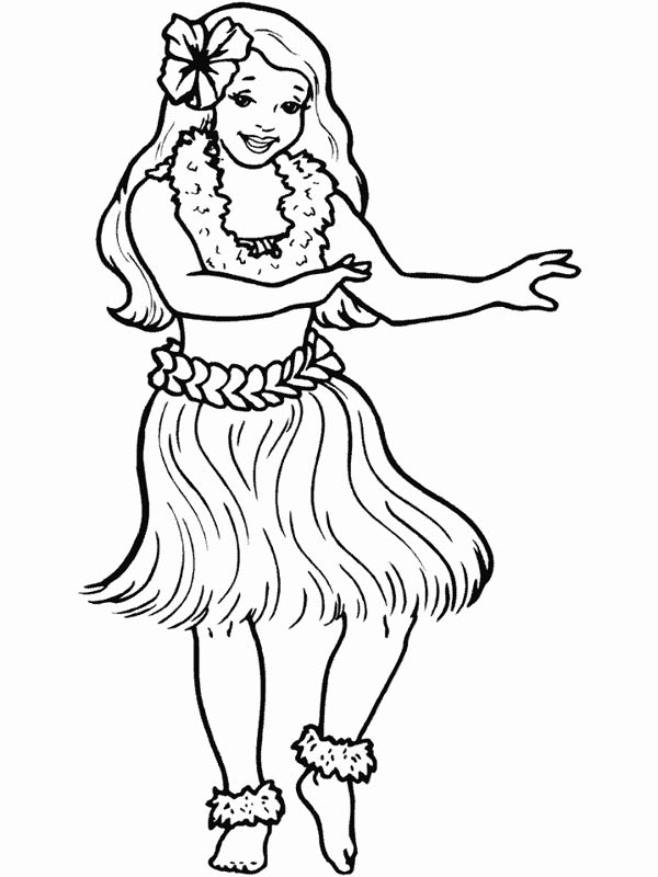 Hula Dance Is Hawaiian Traditional Dance Coloring Page 600x800 Hula Dance Is Hawaiian Traditional Dance Coloring Page
