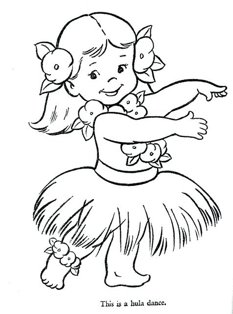 476x640 Hula Girl Coloring Page Hula Girl Dance With Eyes Closed Coloring