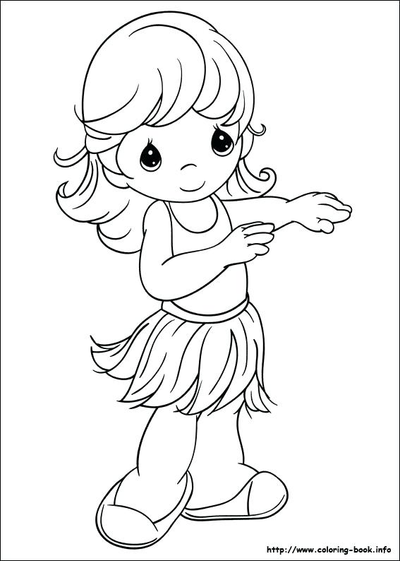 567x794 Hula Girl Coloring Page Precious Moments Picture Sheet Coloring