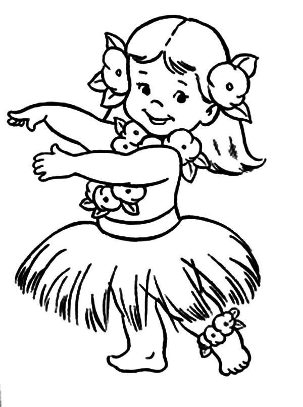 600x806 Cheap Hula Girl Coloring Page Colouring For Amusing Hula Girl