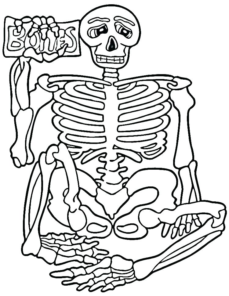Skeleton Coloring Pages For Kids Awesome Human Skeleton Coloring 750x970 Skeleton Coloring Pages For Kids Awesome Human Skeleton Coloring