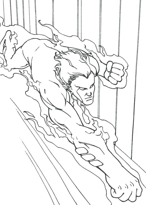 600x840 Human Torch Coloring Pages Coloring Page The Human Torch