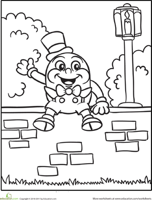 Humpty Dumpty Coloring Page Humpty Dumpty, Worksheets 301x396 Humpty Dumpty Coloring Page Humpty Dumpty, Worksheets