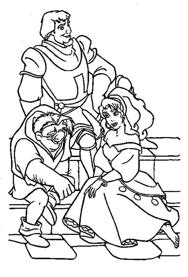 600x885 Quasimodo And Esmeralda And Phoebus Hang Out Together In