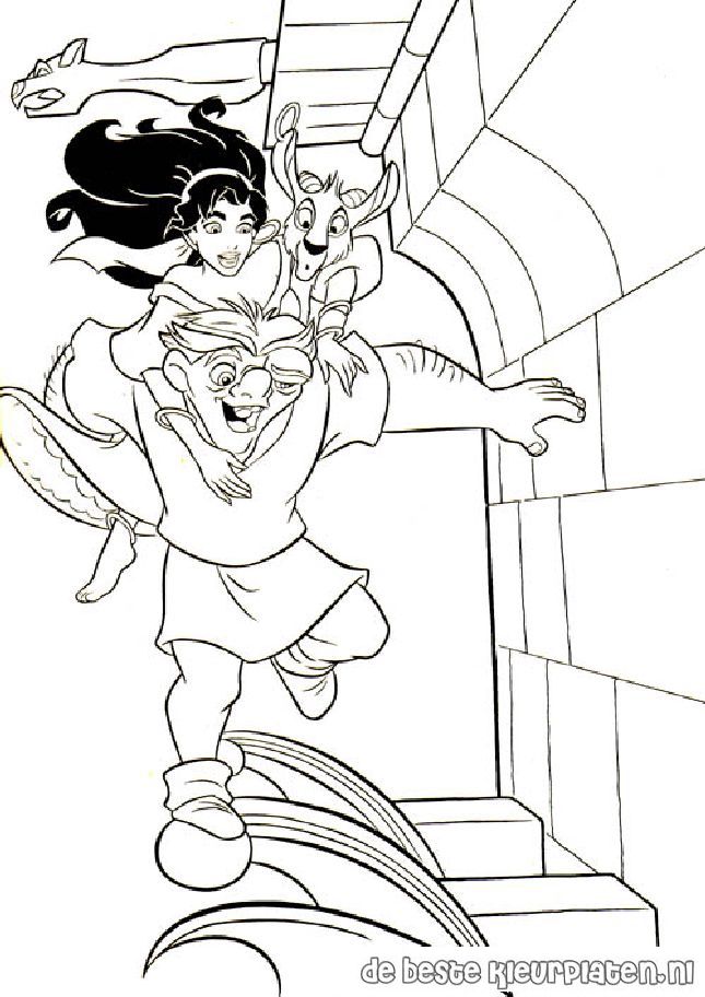 645x912 The Hunchback Of Notre Dame Coloring Pages