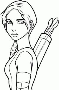 200x302 Hunger Games Coloring Pages Katniss Coloring Pages