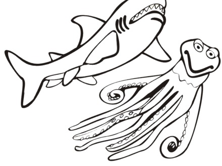 Hungry Shark Coloring Pages