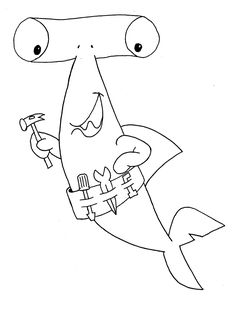 Learn About The Hammerhead Shark With This Coloring Page 236x311 Learn About The Hammerhead Shark With This Coloring Page