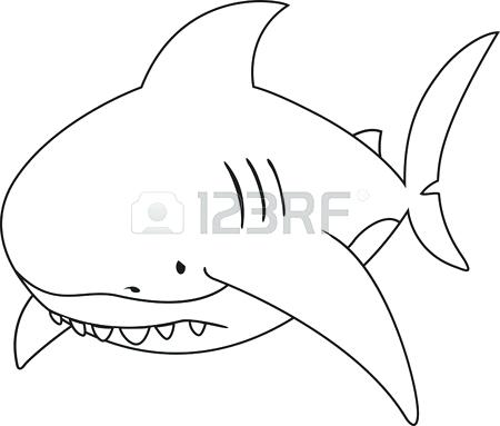 Shark Coloring Pages 12 Coloring Kids. Vector Illustration 450x383 Shark Coloring Pages 12 Coloring Kids. Vector Illustration