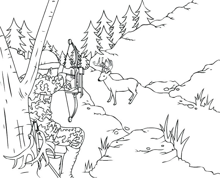751x649 Deer Hunting Coloring Pages Deer Hunter Coloring Pages Hunting
