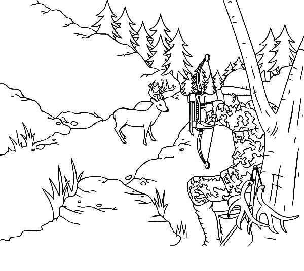 600x535 Deer Coloring Pages Epic Duck Hunting Coloring Pages Crayola Photo