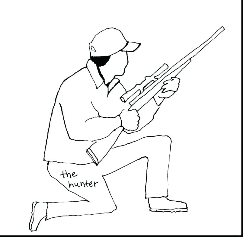 Hunting Coloring Pages Release His Arrow To Deer Hunting Coloring 805x785 Hunting Coloring Pages Release His Arrow To Deer Hunting Coloring