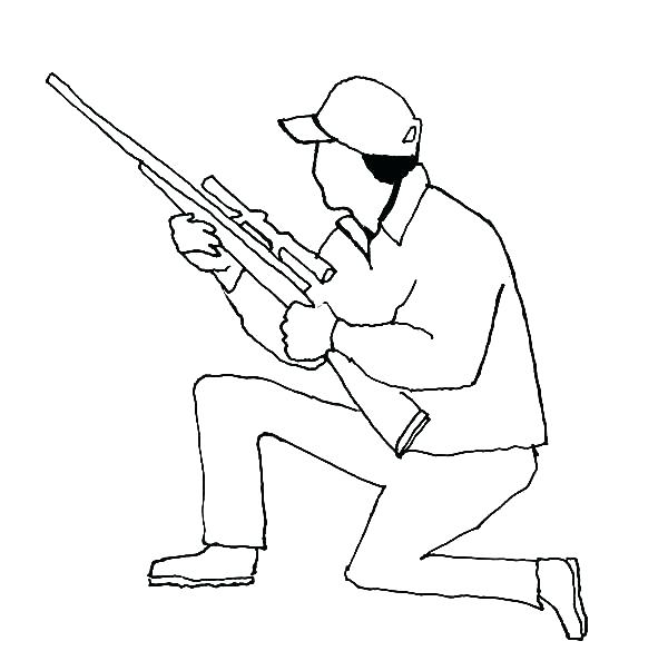 Deer Hunter Coloring Pages 600x585 Deer Hunter Coloring Pages