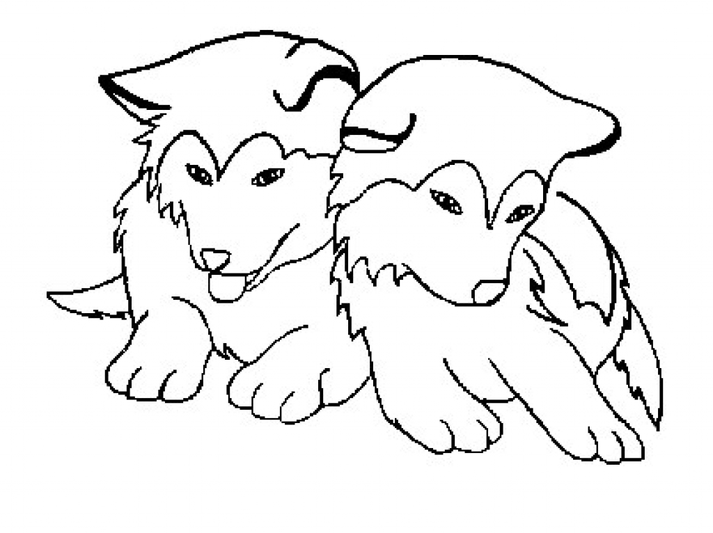1024x766 Coloring Pages Of Husky Puppies