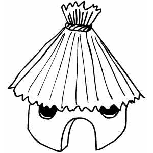 300x300 Nipa Hut Coloring Pages