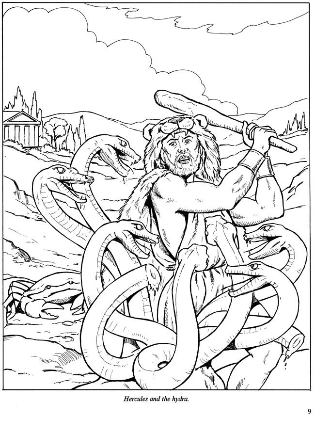 650x895 Adventures Of Hercules Coloring Book Dover Publications Coloring