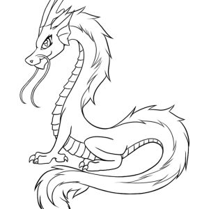 300x300 Sea Dragons Coloring Pages New Sea Serpent Dragon Coloring Page