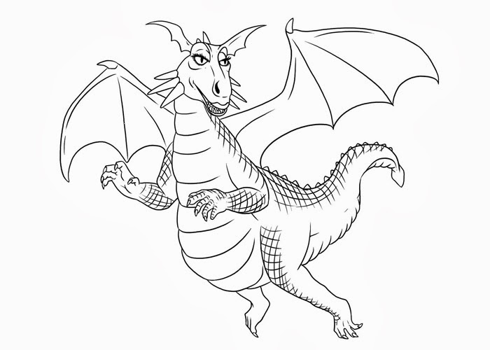 700x500 Shrek Dragon Coloring Pages Desktop Hd