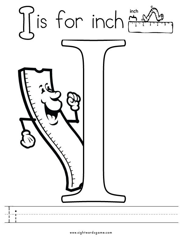 612x790 Letter I Coloring Page 2 Letters Of The Alphabet