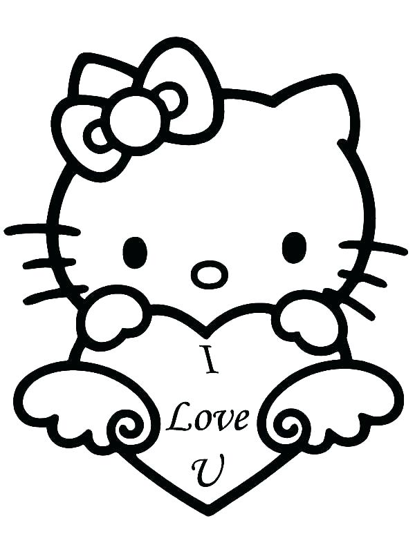 I Love Dad Colouring Pages Coloring Printable For Hello Kitty You 600x776 I Love Dad Colouring Pages Coloring Printable For Hello Kitty You