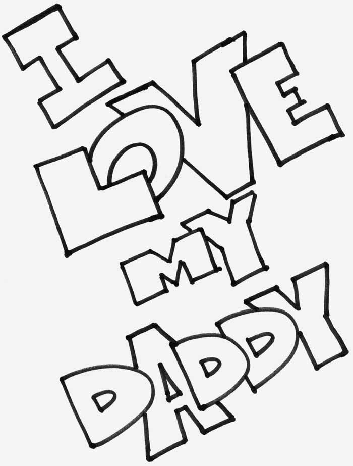 I Love You Daddy Coloring Pages Love You Dad Fathers Day 700x923 I Love You Daddy Coloring Pages Love You Dad Fathers Day
