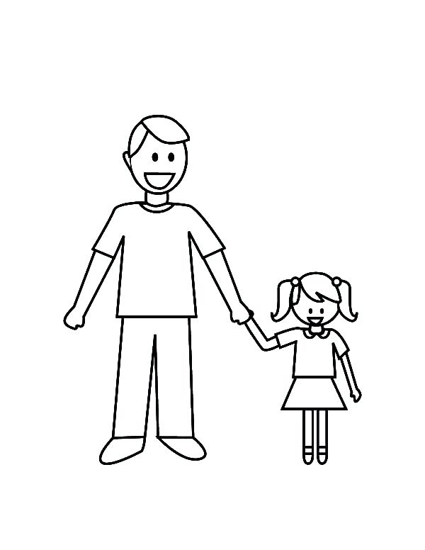 Dad Coloring Pages Daddy And Her Daughter I Love Dad Coloring 600x776 Dad Coloring Pages Daddy And Her Daughter I Love Dad Coloring
