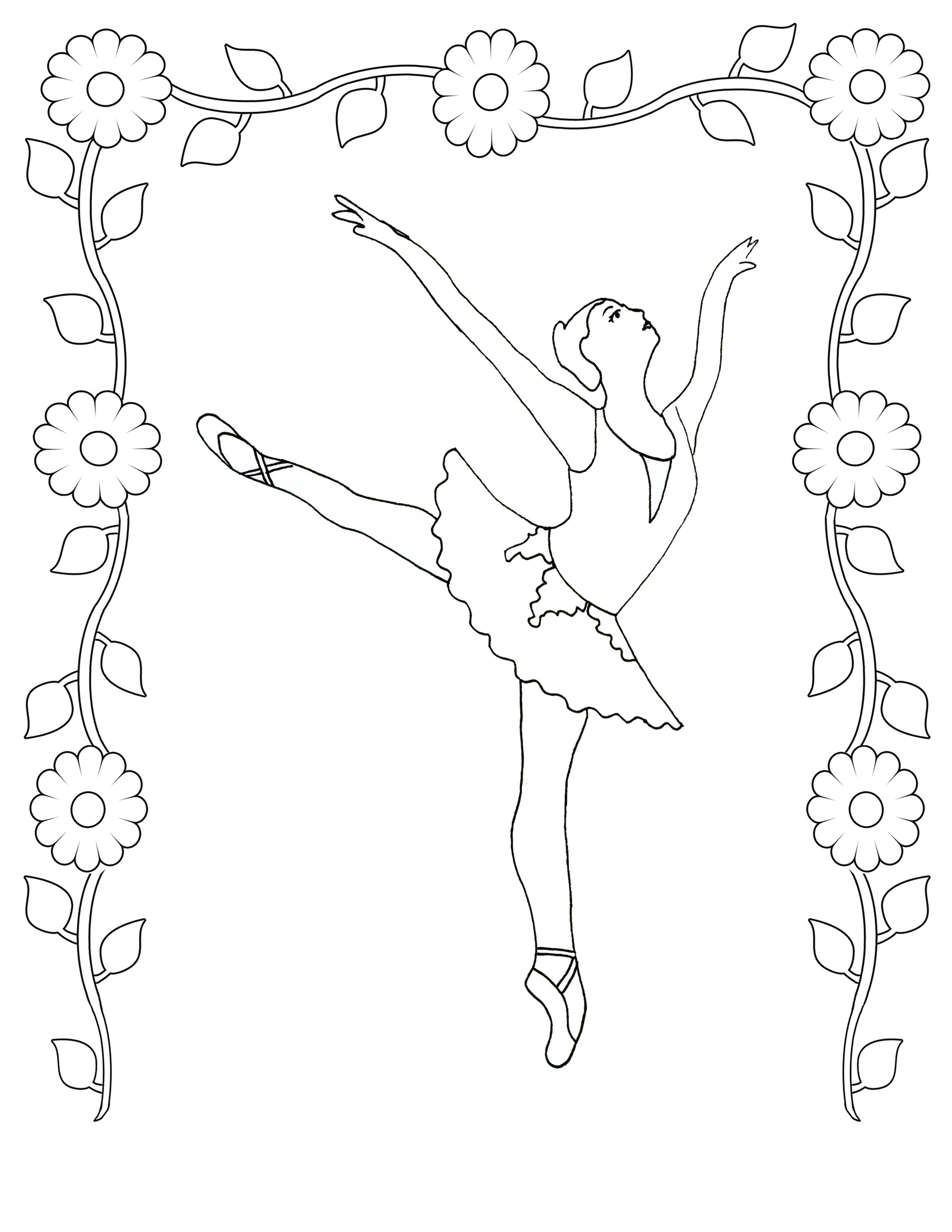 1700x2200 Dance Coloring Pages