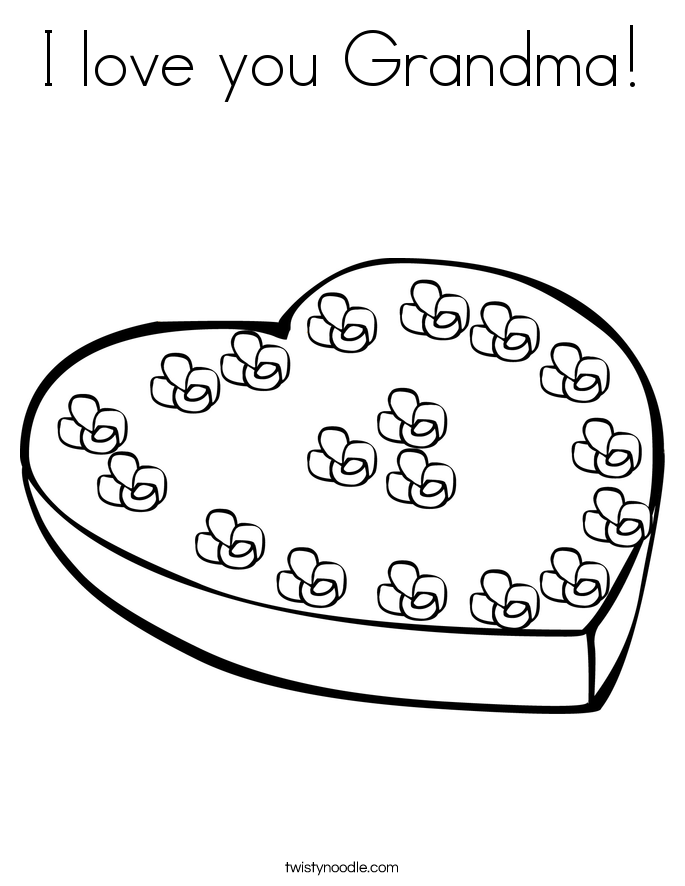 I Love You Grandma Coloring Page 685x886 I Love You Grandma Coloring Page