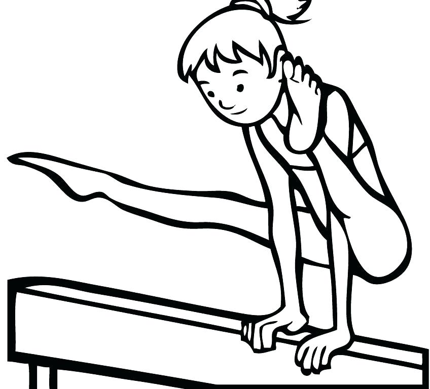848x768 I Love Gymnastics Coloring Pages Printable Free Sport Adult
