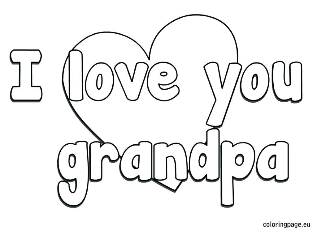 I Love My Grandparents Coloring Page 1024x757 I Love My Grandparents Coloring Page