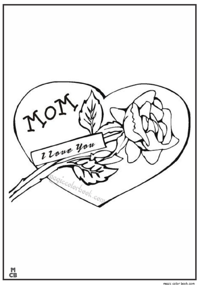 685x975 I Love My Mom Day Coloring Pages