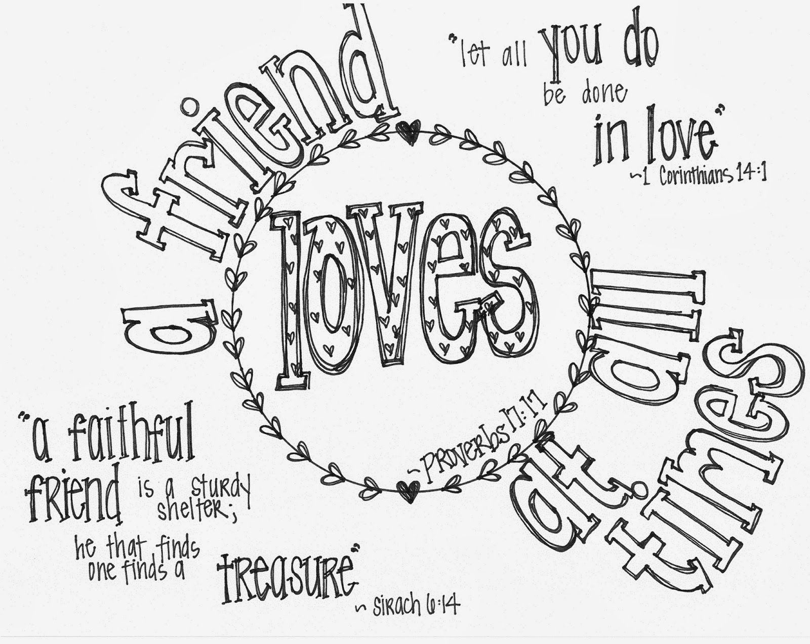 Free Printable Valentine's Coloring Page With Bible Verses 1600x1273 Free Printable Valentine's Coloring Page With Bible Verses