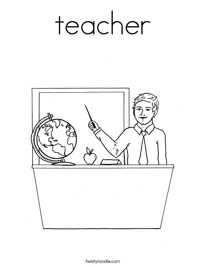 685x886 Teacher Coloring Page