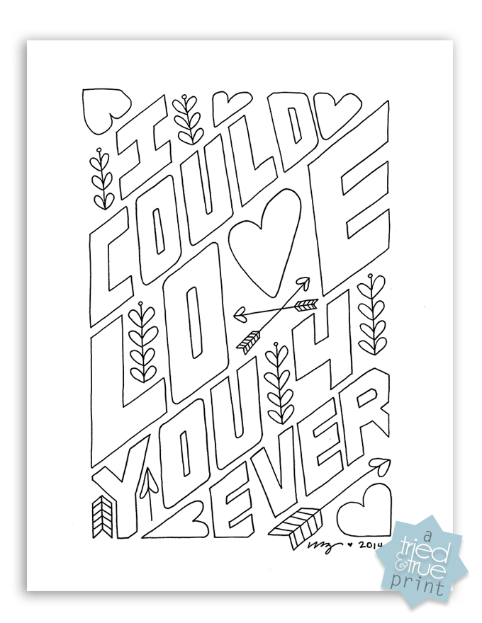 680x880 Love You Forever Free Coloring Page