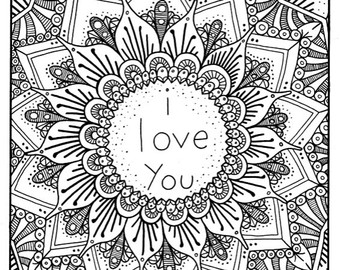 I Love You Coloring Pages For Adults Collection 340x270 I Love You Coloring Pages For Adults Collection