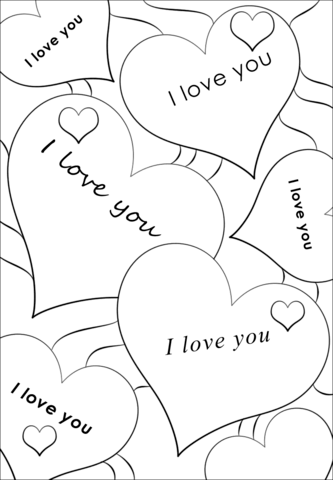 I Love You Printable Coloring Pages I Love You Hearts Coloring 333x480 I Love You Printable Coloring Pages I Love You Hearts Coloring