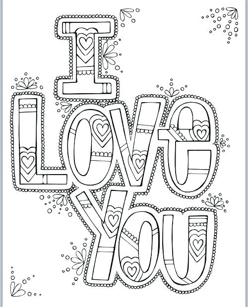 I Love You Coloring Pages For Adults Cliptext.co 500x619 I Love You Coloring Pages For Adults Cliptext.co