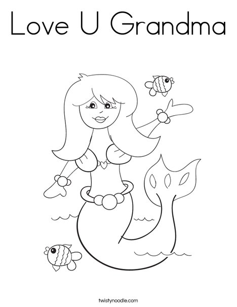 Love U Grandma Coloring Page 468x605 Love U Grandma Coloring Page