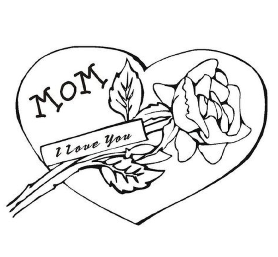 I Love You Mom Coloring Pages To Download And Print For Free 889x822 I Love You Mom Coloring Pages To Download And Print For Free
