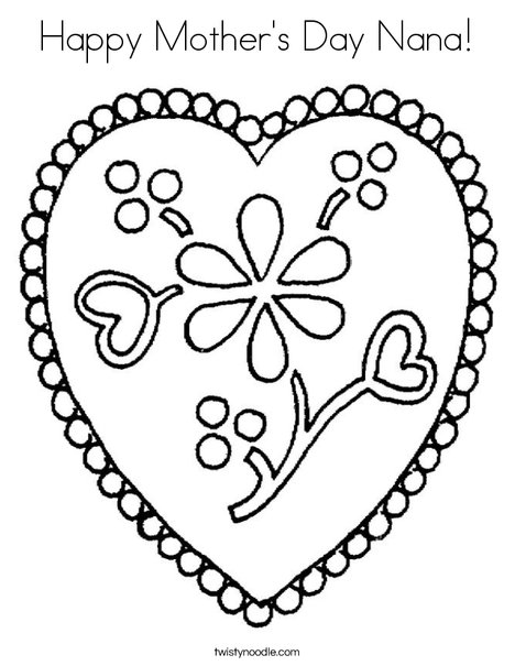 468x605 Happy Mother's Day Nana Coloring Page