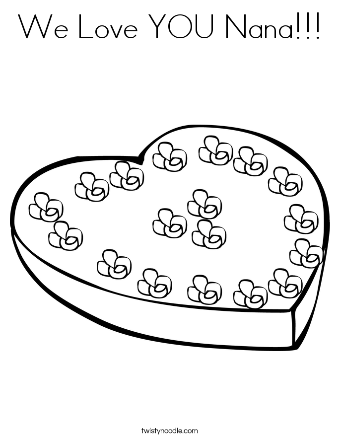 685x886 We Love You Nana Coloring Page